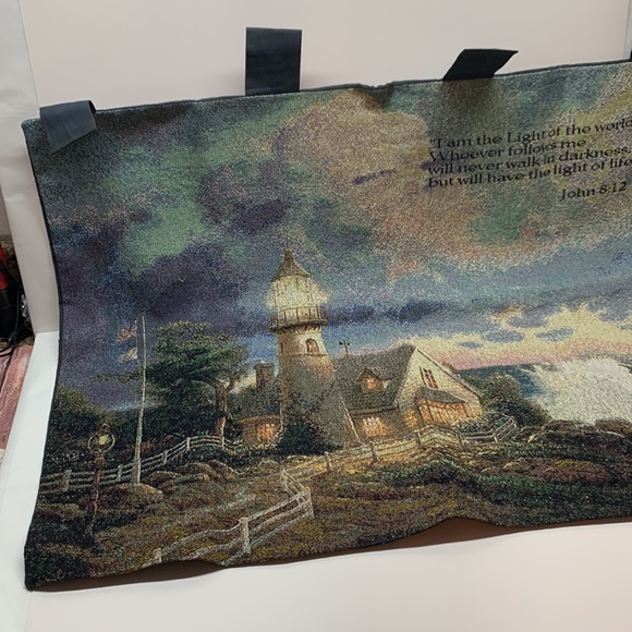 Thomas Kinkade I am the light Tapestry - Picture 2 of 7
